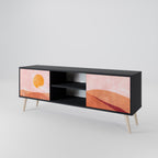 LUMINOUS SUNLIGHT Móvel de TV com 2 Portas em Acabamento Preto