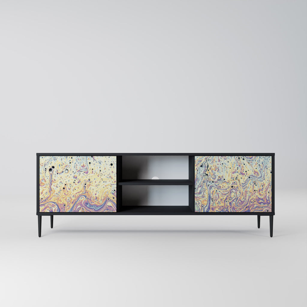 MOSAIC OF COLORS Móvel de TV com 2 Portas em Acabamento Preto