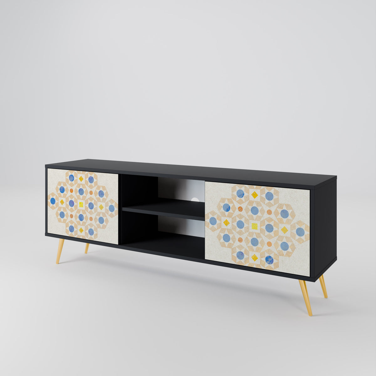 PATTERNED PRISM 2-Door TV Cabinet