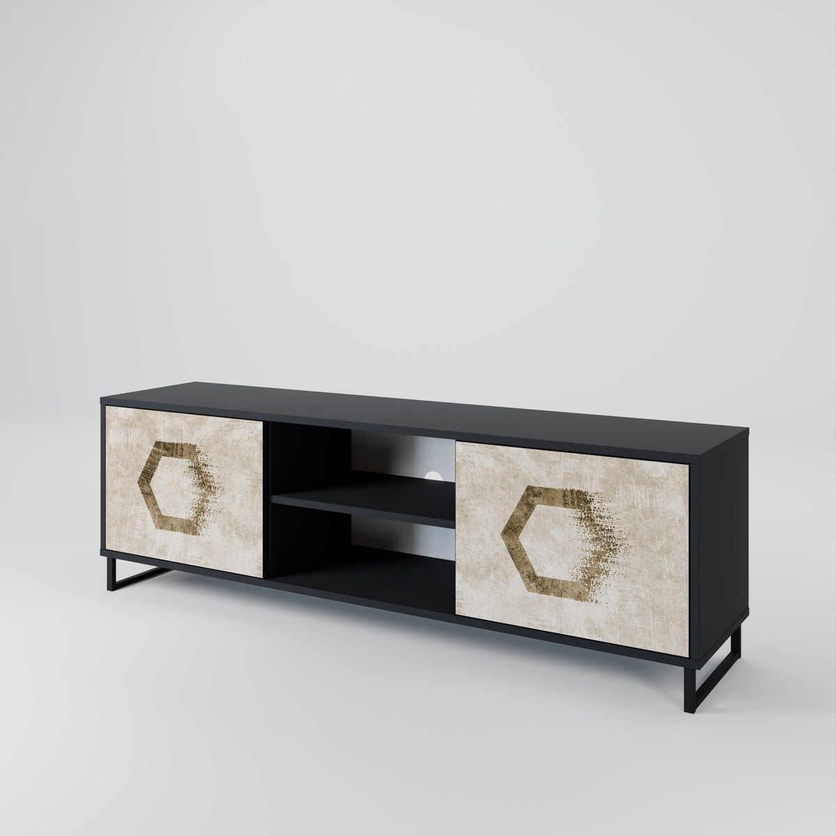 HEXAGONAL SHAPES Móvel de TV de 2 Portas