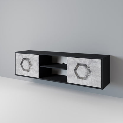 HEXAGONAL FIGURES Móvel de TV de 2 Portas