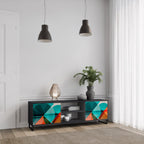 CIRCULAR RHAPSODY Móvel de TV com 2 Portas em Acabamento Preto