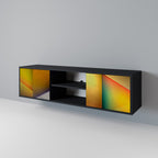 PIERCING SHARPNESS Móvel de TV com 2 Portas em Acabamento Preto