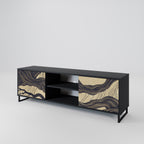 UNIFIED FRAGMENTS 2-Door TV Stand in Black Finish