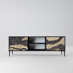 UNIFIED FRAGMENTS 2-Door TV Stand in Black Finish