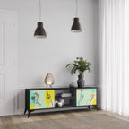 BODY LANGUAGE Móvel de TV com 2 Portas em Acabamento Preto