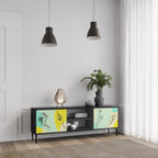 BODY LANGUAGE Móvel de TV com 2 Portas em Acabamento Preto