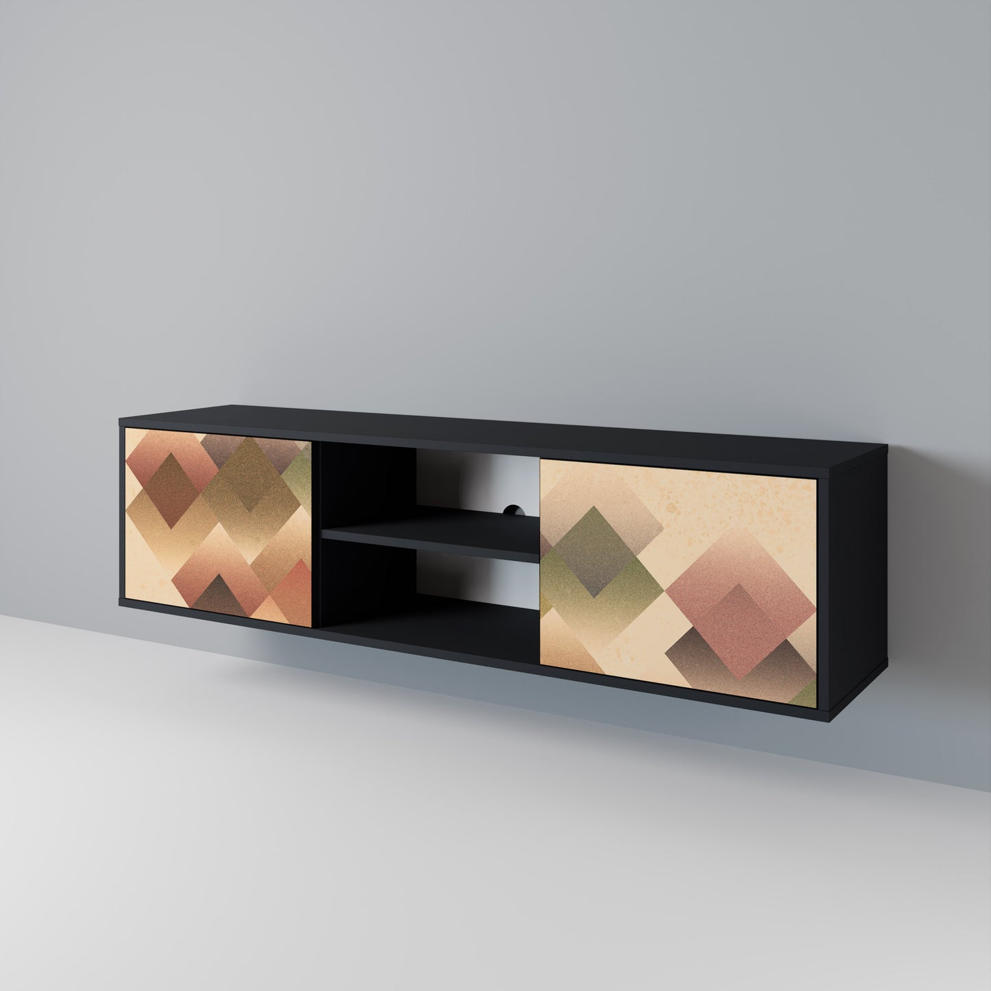 GEOMETRIC FUSION Móvel de TV de 2 Portas