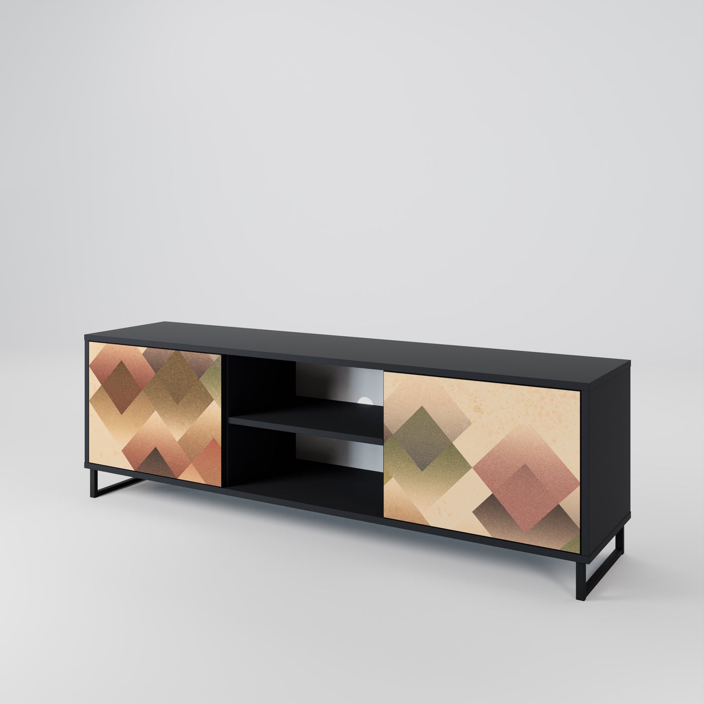 GEOMETRIC FUSION Móvel de TV de 2 Portas