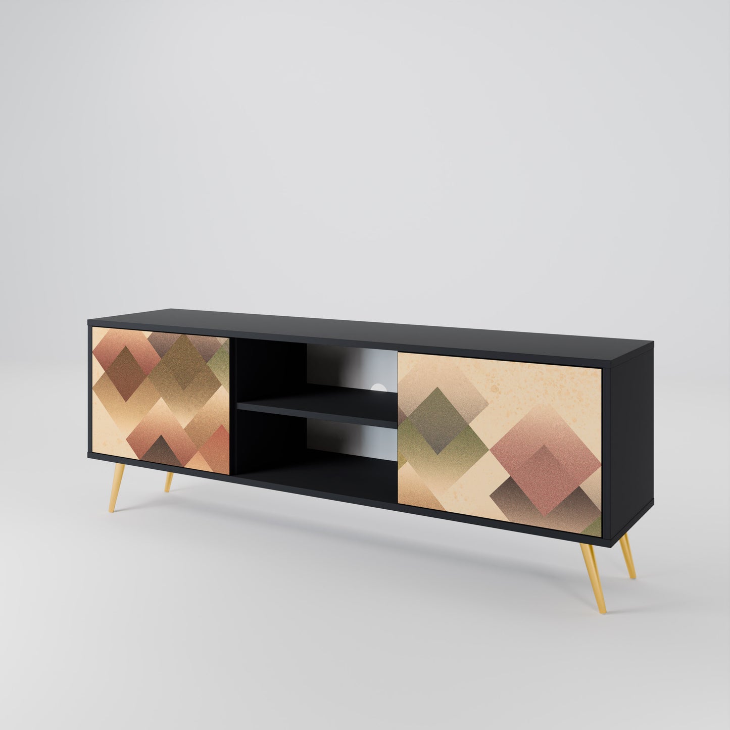 GEOMETRIC FUSION Móvel de TV de 2 Portas