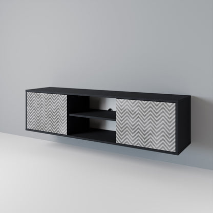 CONCRETE ZIG ZAG Móvel de TV de 2 Portas