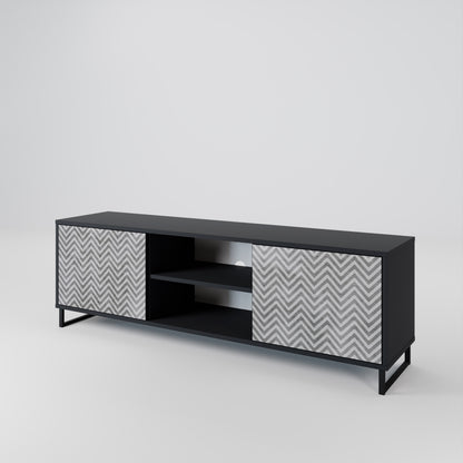 CONCRETE ZIG ZAG Móvel de TV de 2 Portas