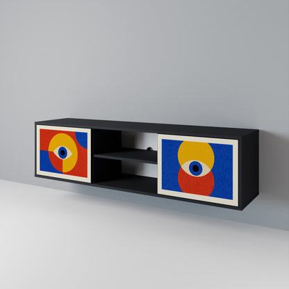 GEOMETRIC EYES Móvel de TV de 2 Portas