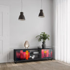 COLORFUL SOUNDS Móvel de TV com 2 Portas em Acabamento Preto