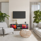 COLORFUL SOUNDS Móvel de TV com 2 Portas em Acabamento Preto