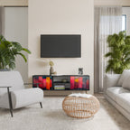 COLORFUL SOUNDS Móvel de TV com 2 Portas em Acabamento Preto