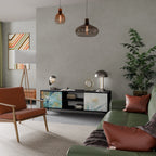 ABSTRACT THOUGHTS 2-Door TV Stand in Black Finish