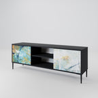 ABSTRACT THOUGHTS 2-Door TV Stand in Black Finish