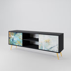ABSTRACT THOUGHTS 2-Door TV Stand in Black Finish