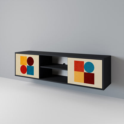 GEOMETRIC PUZZLE Móvel de TV de 2 Portas