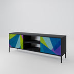 COLD SHOWCASE Móvel de TV com 2 Portas em Acabamento Preto