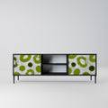 GREEN RHAPSODY 2-Door TV Stand in Black Finish