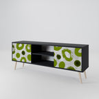 GREEN RHAPSODY 2-Door TV Stand in Black Finish