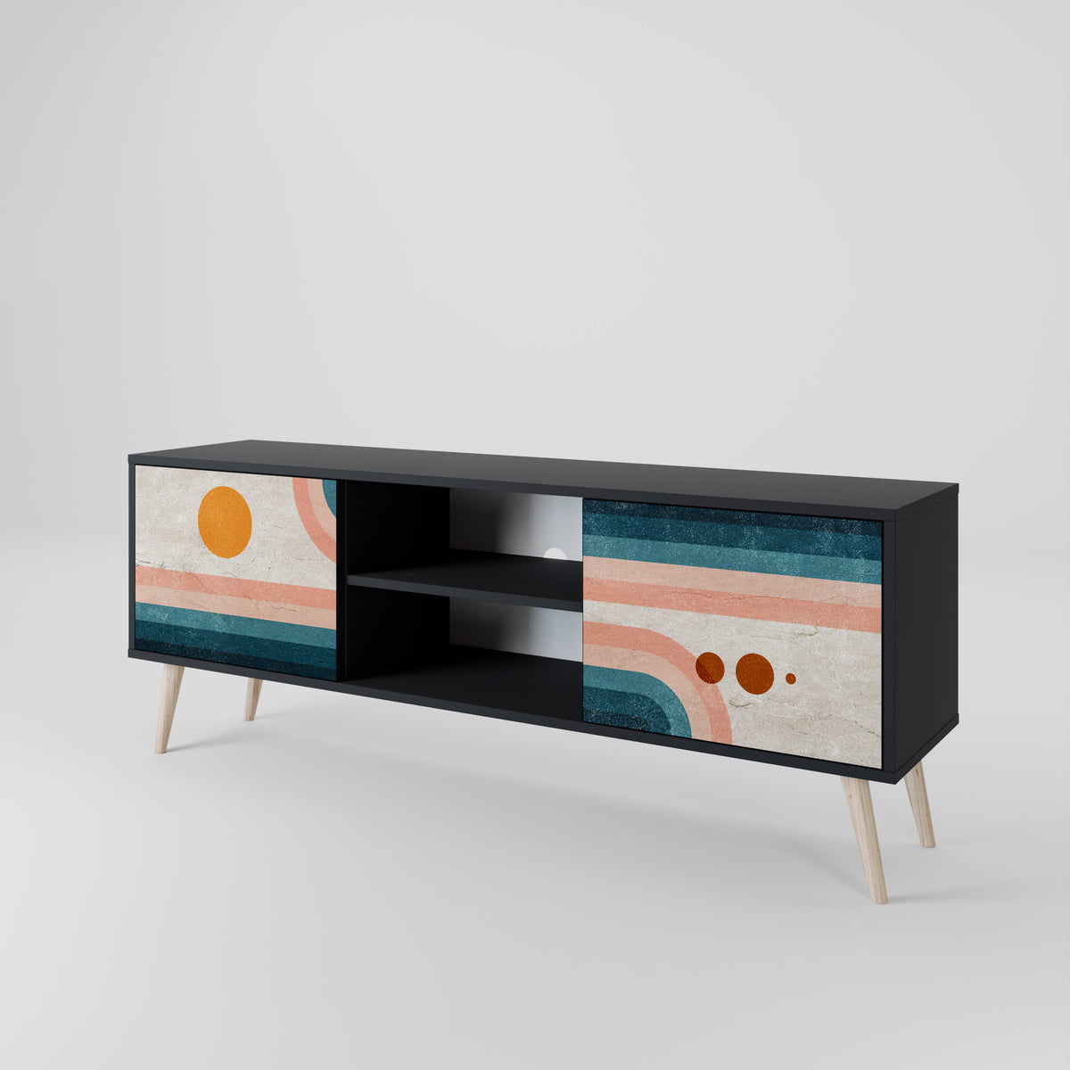 TWO HALVES 2-Door TV Cabinet