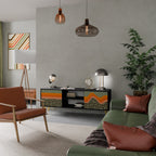 SIMPLE SOLUTIONS Móvel de TV com 2 Portas em Acabamento Preto