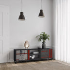 GRAY FIGURES Móvel de TV com 2 Portas em Acabamento Preto