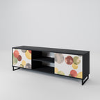 FLEETING HAPPINESS 2-Door TV Stand in Black Finish