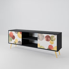 FLEETING HAPPINESS 2-Door TV Stand in Black Finish