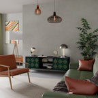 ROYAL MEDALLION Móvel de TV com 2 Portas em Acabamento Preto