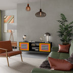 TEARS IN HEAVEN Móvel de TV com 2 Portas em Acabamento Preto