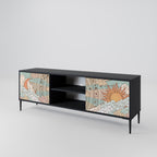 MYSTICAL STRUCTURE 2-Door TV Stand in Black Finish