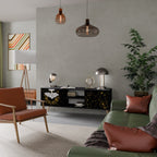 STELLAR CONSTELLATIONS Móvel de TV com 2 Portas em Acabamento Preto