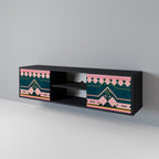 ROYAL COMPOSITION 2-Door TV Stand in Black Finish