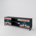 ROYAL COMPOSITION 2-Door TV Stand in Black Finish