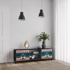 ROYAL COMPOSITION 2-Door TV Stand in Black Finish