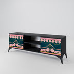 ROYAL COMPOSITION 2-Door TV Stand in Black Finish