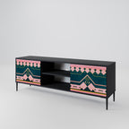 ROYAL COMPOSITION 2-Door TV Stand in Black Finish