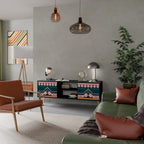 ROYAL COMPOSITION 2-Door TV Stand in Black Finish