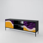 INDEPENDENT BORDER Móvel de TV com 2 Portas em Acabamento Preto