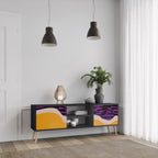 INDEPENDENT BORDER Móvel de TV com 2 Portas em Acabamento Preto