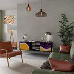 INDEPENDENT BORDER Móvel de TV com 2 Portas em Acabamento Preto