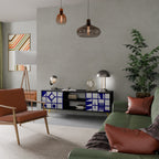 THE RIGHT PLACES Móvel de TV com 2 Portas em Acabamento Preto