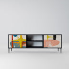 INTERSTELLAR VIBES 2-Door TV Stand in Black Finish