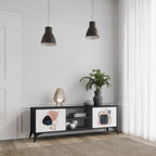 COLORFUL SHAPES Móvel de TV com 2 Portas em Acabamento Preto