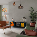 TOGETHER BUT SEPARATELY 2-Door TV Stand in Black Finish