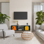 TOGETHER BUT SEPARATELY 2-Door TV Stand in Black Finish